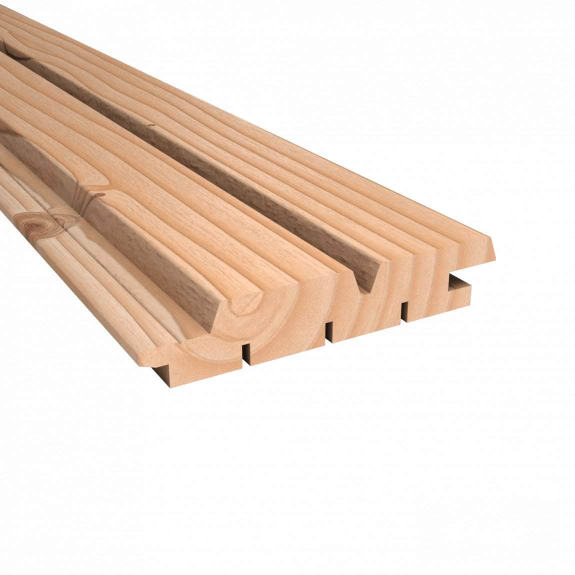 Bardage douglas faux-claire-voie - 27x125 - L=3m (profil Aztek) - Image 7