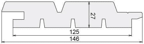 Bardage douglas faux-claire-voie - 27x125 - L=4m (profil Aztek) - Image 11