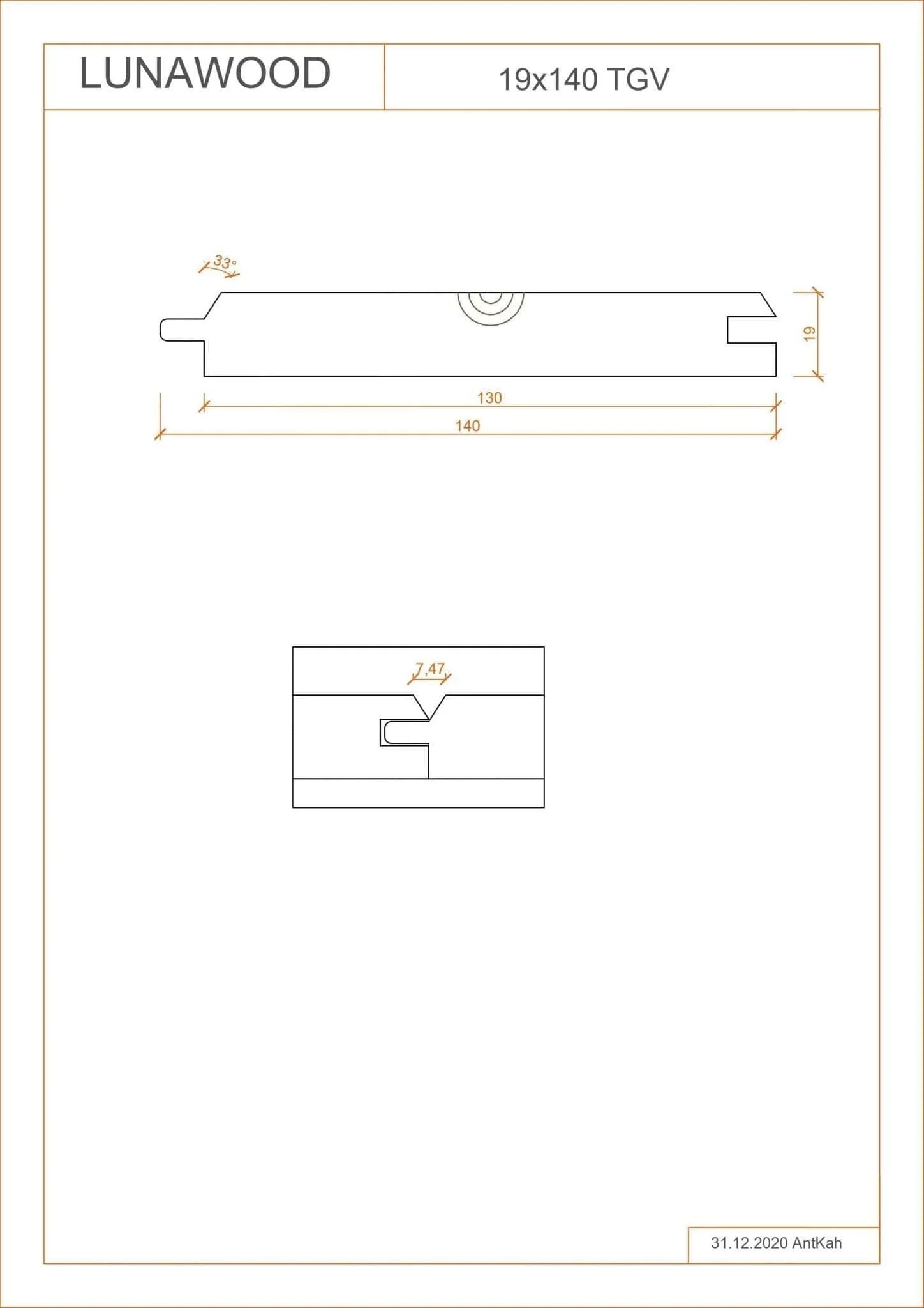 Bardage épicéa classe 3 Thermowood - 19x130 - L=2,4m (profil TGV) - Image 10
