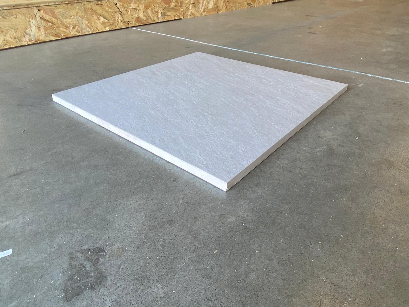 Carrelage extérieur grès cérame rectifié couleur perle - gamme Samsara ref E636 - 60x60cm -  Ep=20mm - Novoceram - Image 4