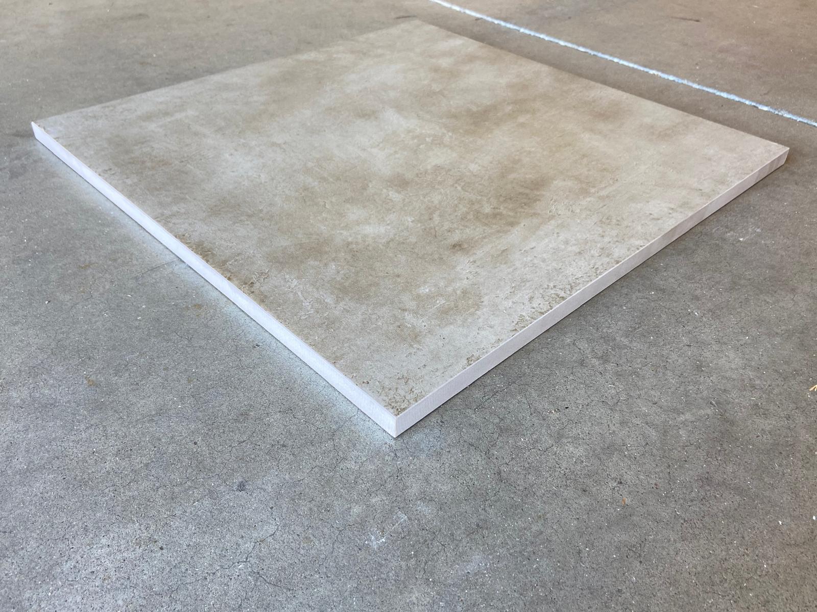 Carrelage extérieur grès cérame rectifié structuré couleur sable - gamme Matic ref L169 - 60x60cm - Ep= 20mm - Novoceram - Image 3