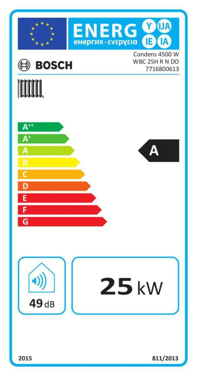 Chaudière murale gaz à condensation 4500 W chauffage seul sortie ventouse 25,2 kw Classe énergétique A réf. 7716800613 BOSCH HOME COMFORT - Image 4