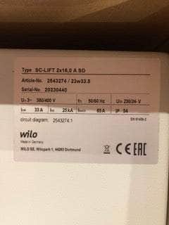 Coffret de commande Wilo-Control SC-Lift Ref : Smart Control LIFT 2 X 16A SD - Image 7