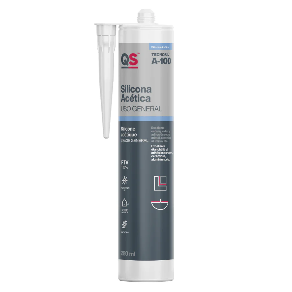 Mastic Silicone noir Tecnosil A-100 (Cartouche 280 ml)