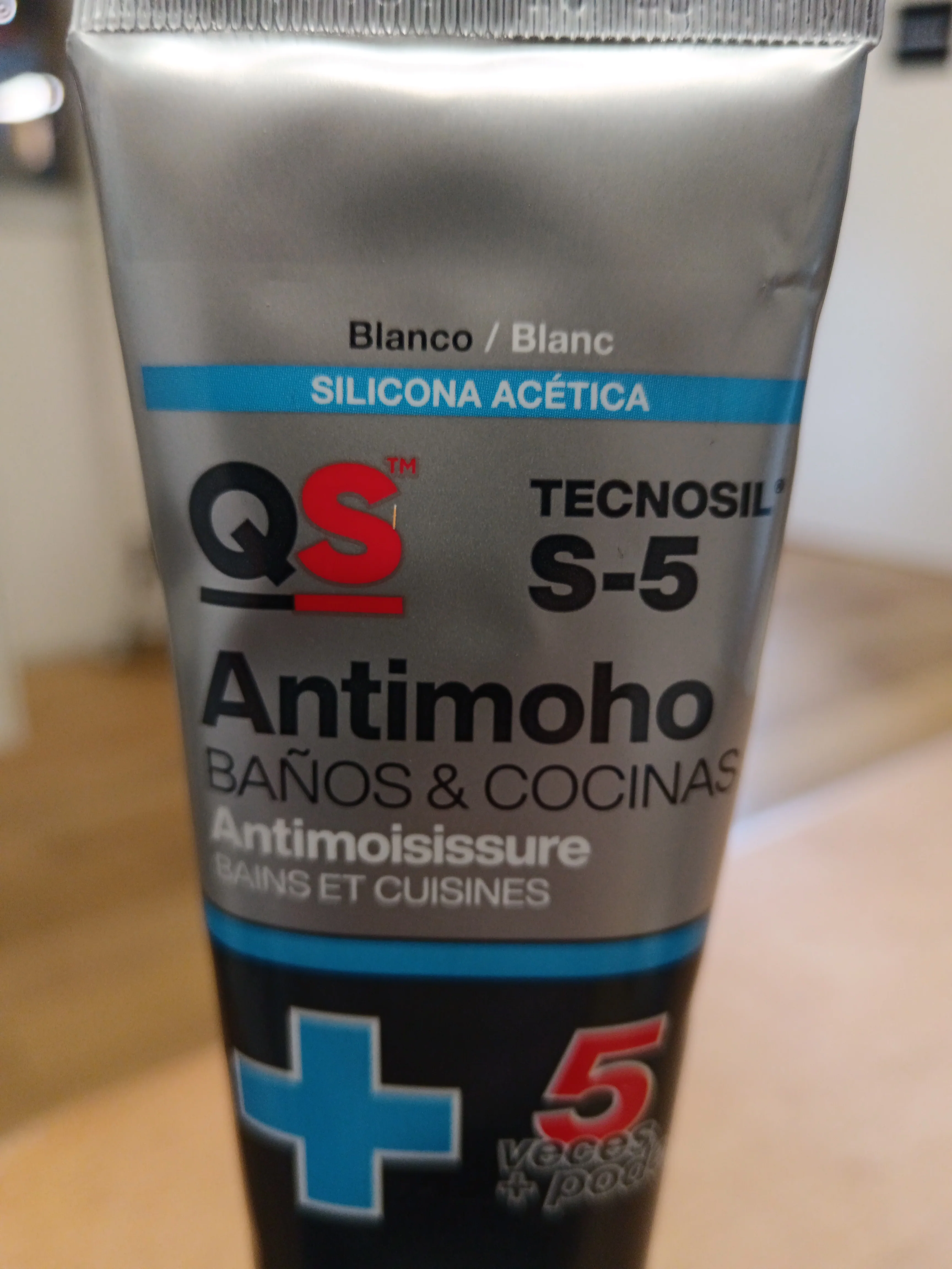 Mastic Silicone Salle de Bain Blanc Tecnosil S-5 (Tube 100 ml) - Image 2