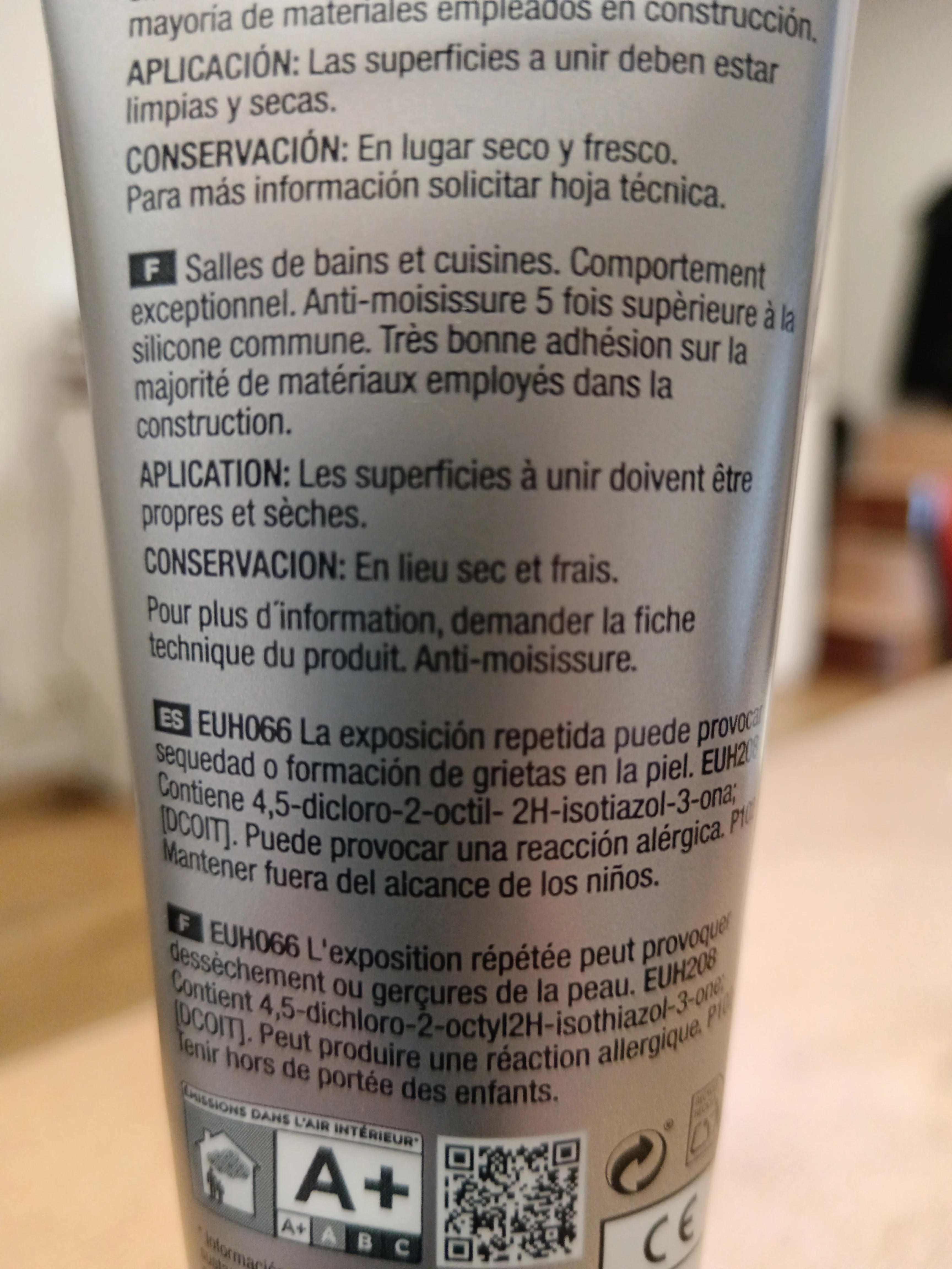 Mastic Silicone Salle de Bain Translucide Tecnosil S-5 (Tube 100 ml) - Image 2