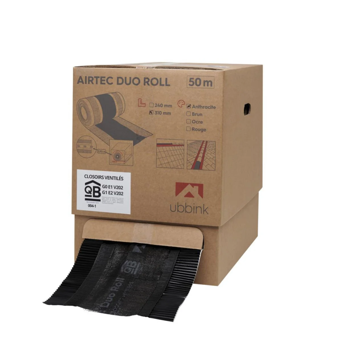 Closoir de faîtage Airtec Duo Roll - anthracite - 50 m x 310 mm Ref 203776 - Image 7