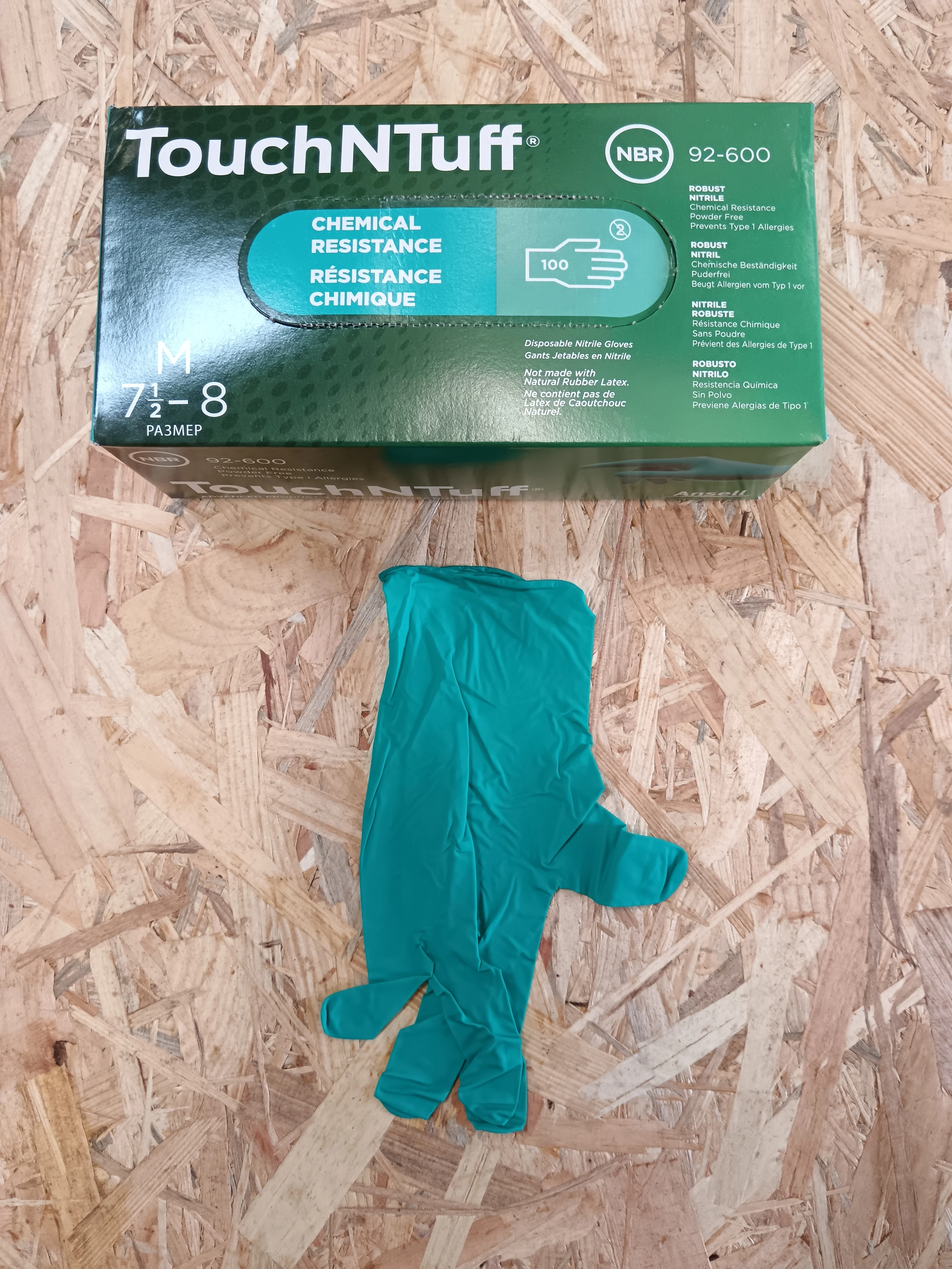 Gant Nitrile Robuste vert - ANSEL TouchNTuff S6.5/7 - Image 2