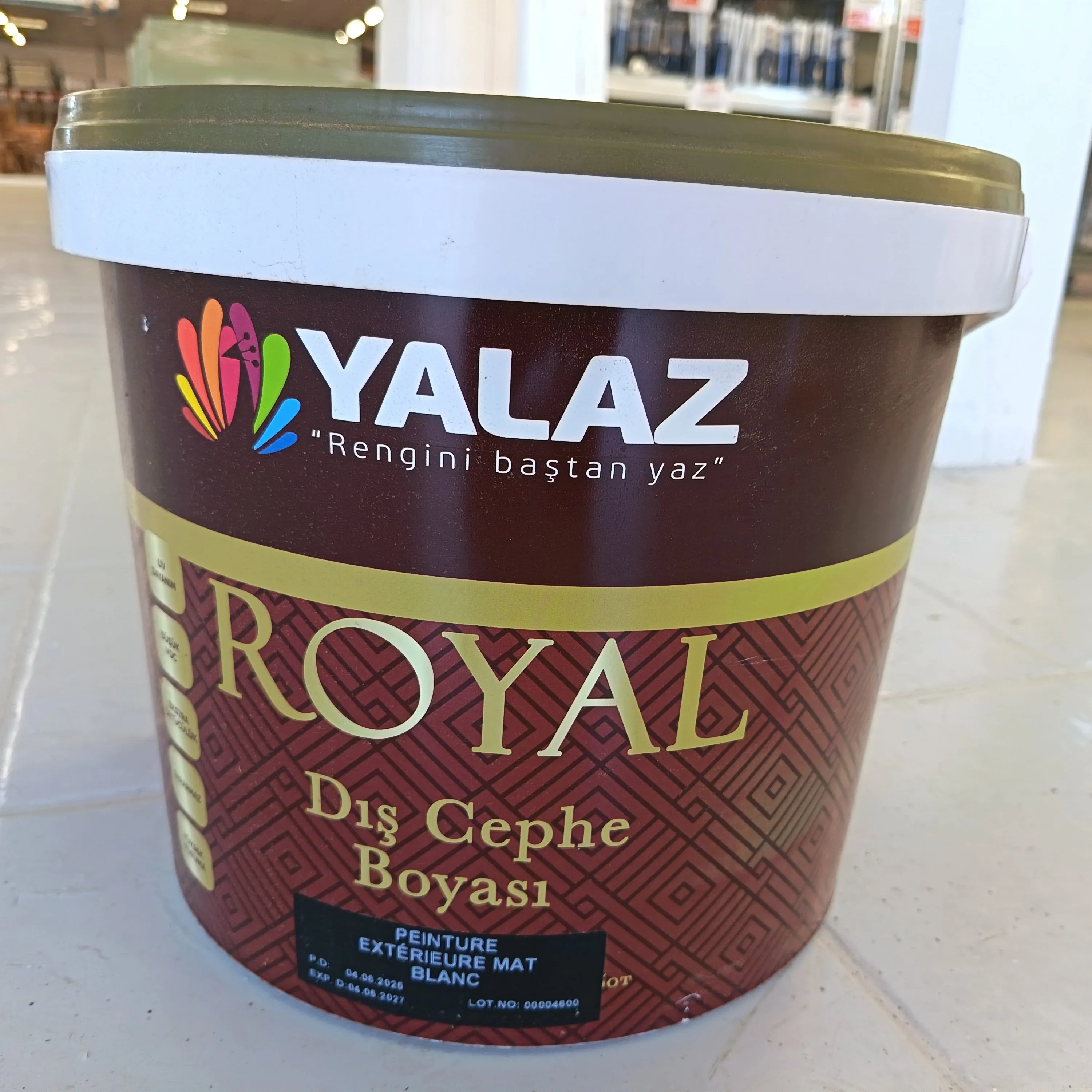 Peinture Yalaz extérieure mat blanc 15 L
