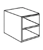 Base VIKA OPEN RACK 40X54-H 52CM S-bois Savane - Réf. BOREK52.40.D54