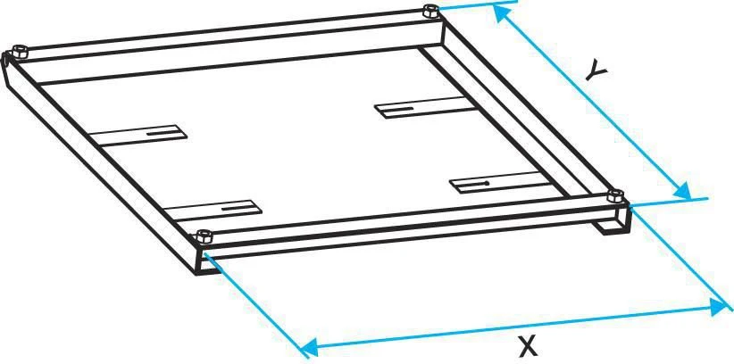 Cadre à sceller pour les tourelles de ventilation et désenfumage F400-120 VELONE 4.5 / 7.2 / 10.5 11021291 ALDES (déclassé)