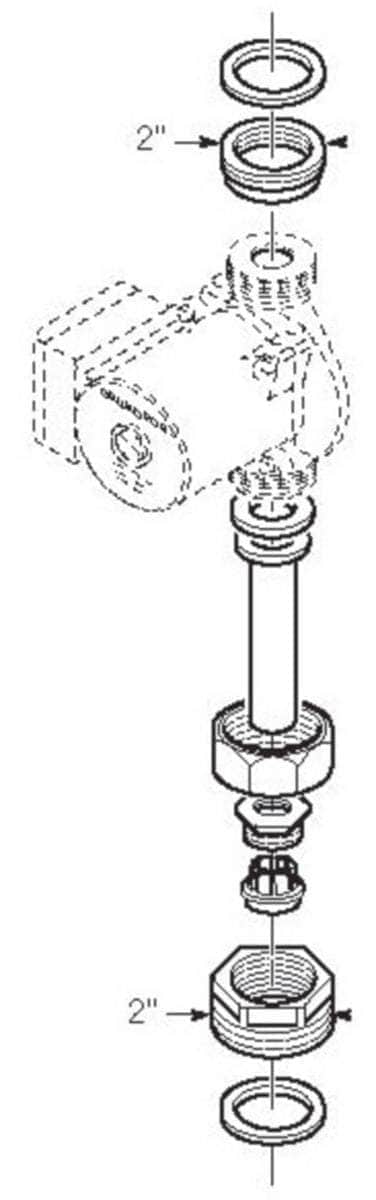 Circulateur Kit UNIVERSEL 50 x 60 allonge de 40 à 130 mm et passage à 50 x 60 réf. 00GF2780 GRUNDFOS - Image 2