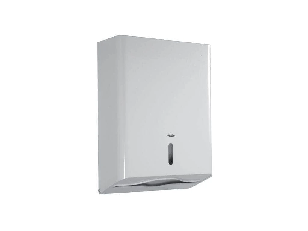 Distributeur essuie-mains plies acier époxy blanc réf. 878093 PELLET