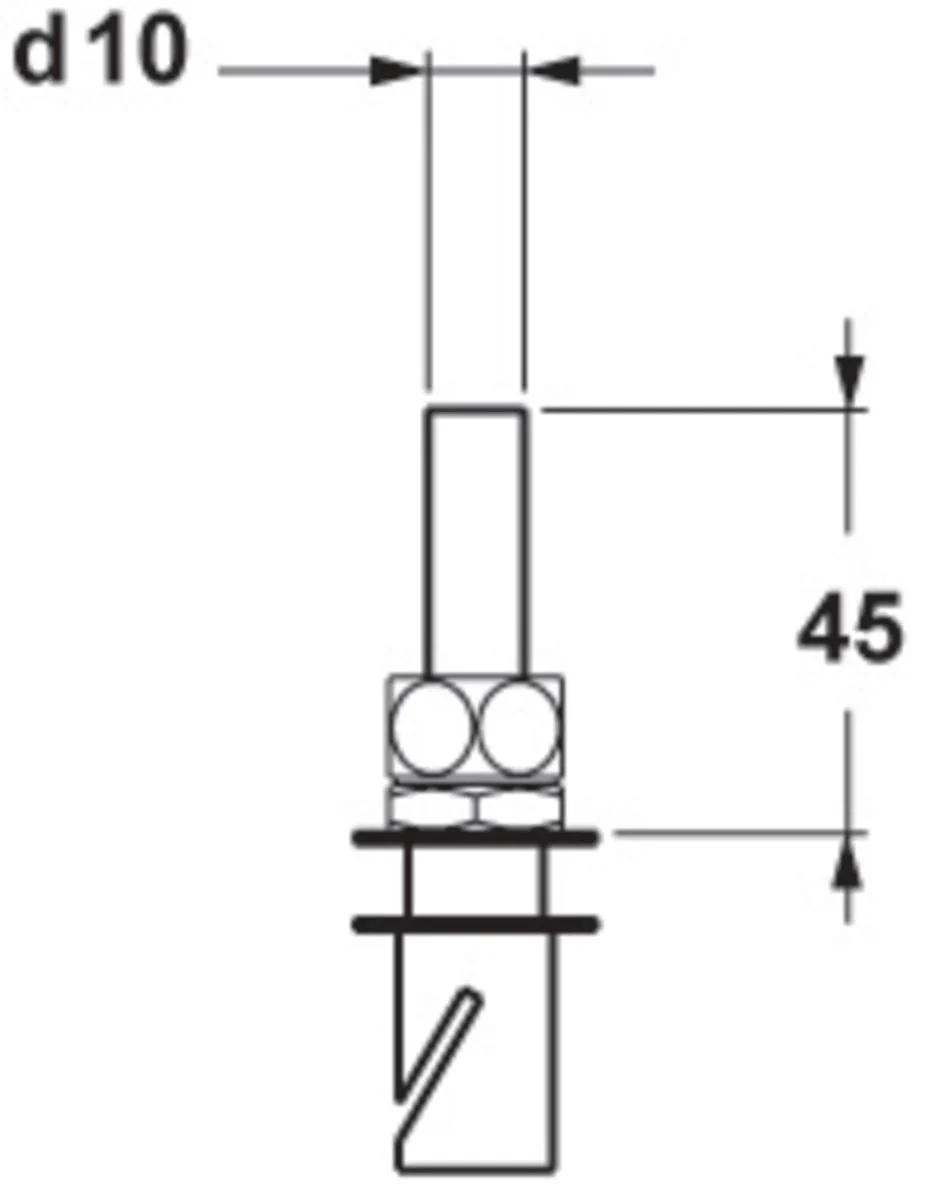 Douille d'alimentation avec raccord 12x17 pour urinoir, chromé réf. D5910AA - Image 4