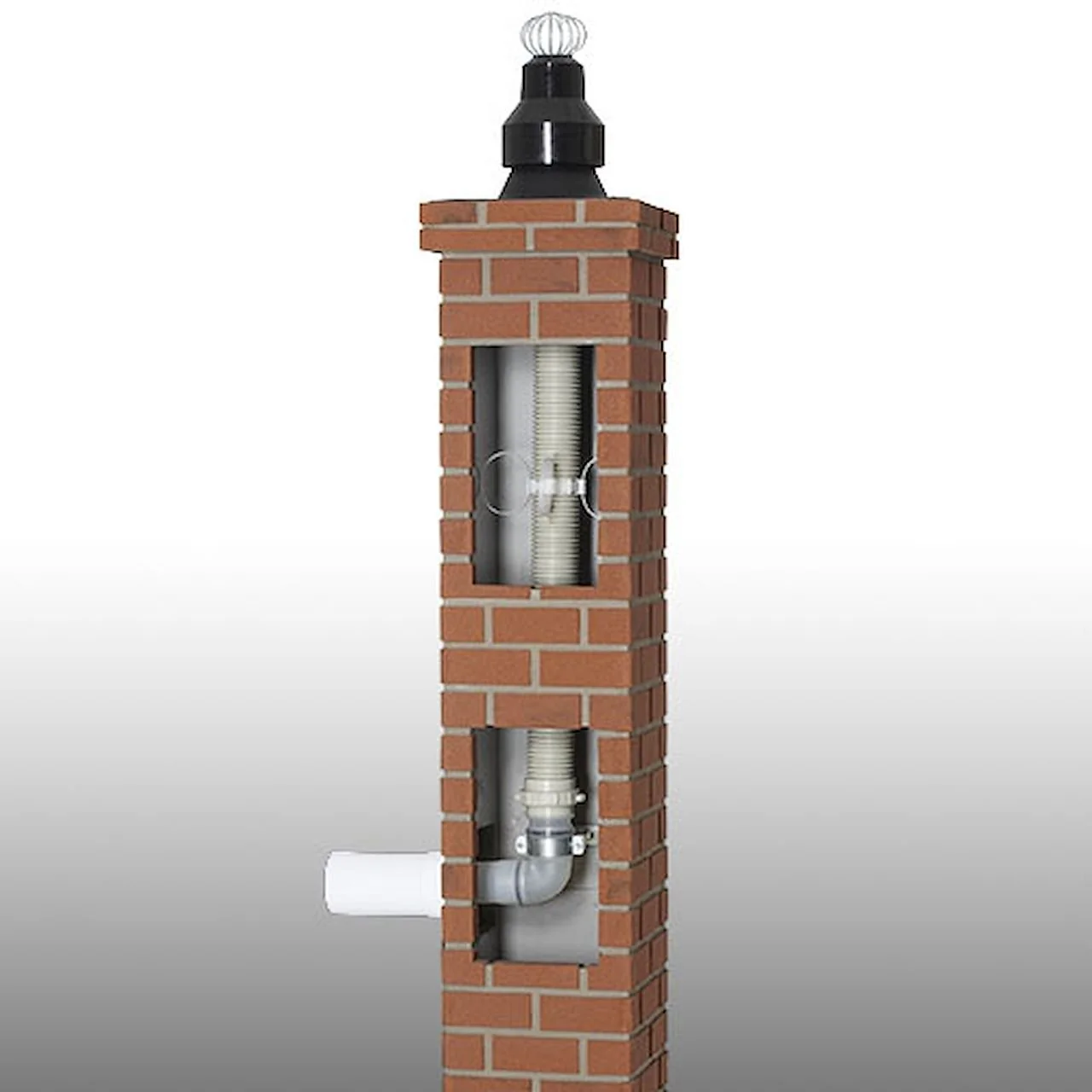 Elément droit _45 cm FLEXCONDENS pour chaudières gaz ou fioul diamètre 80 ED450- 80PPA Réf. 27080504 - Image 2