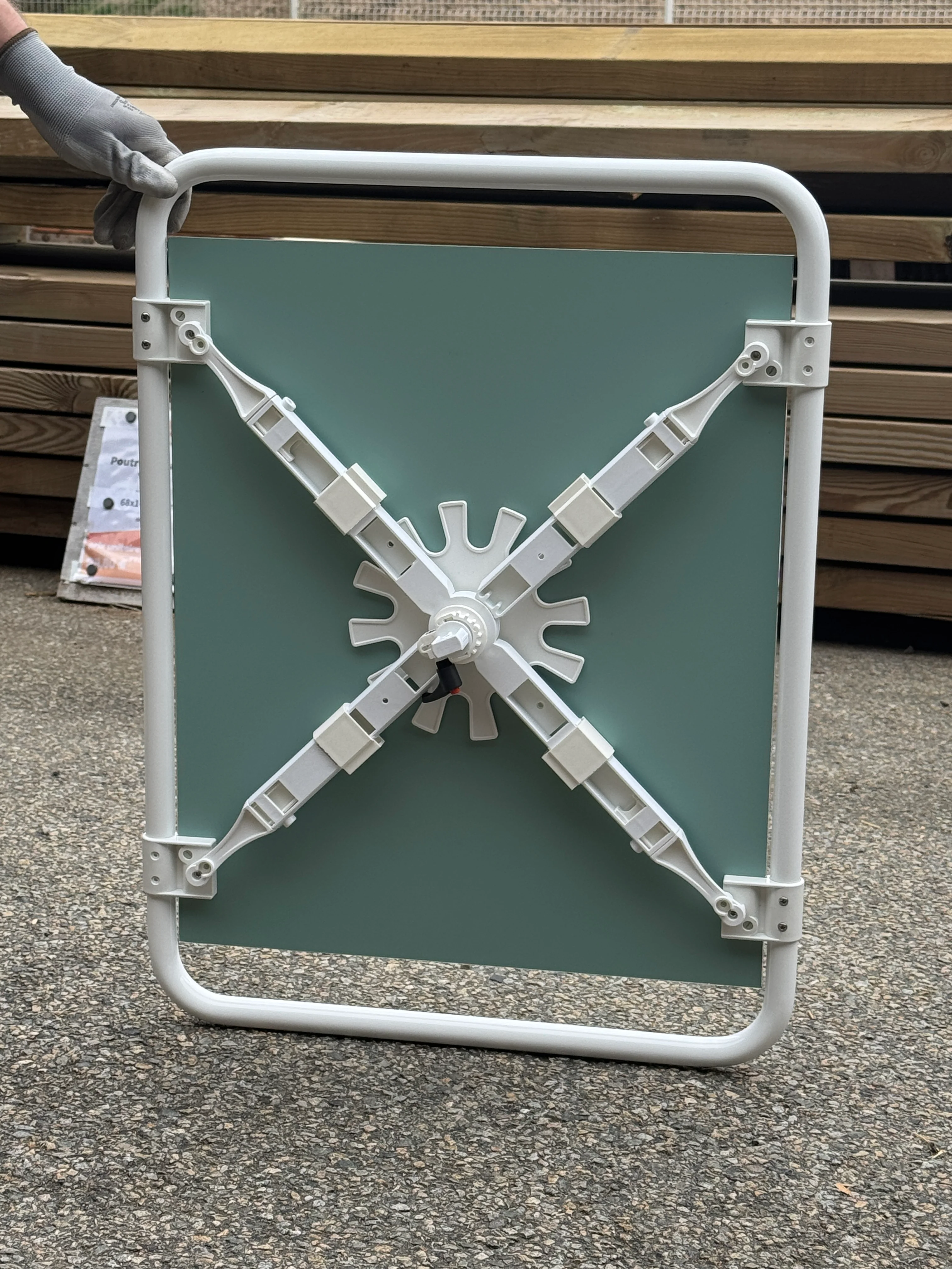 Miroir aluminium blanc - 742 x 561 mm - Pellet orientable réf. 047601 Orientable - Image 2