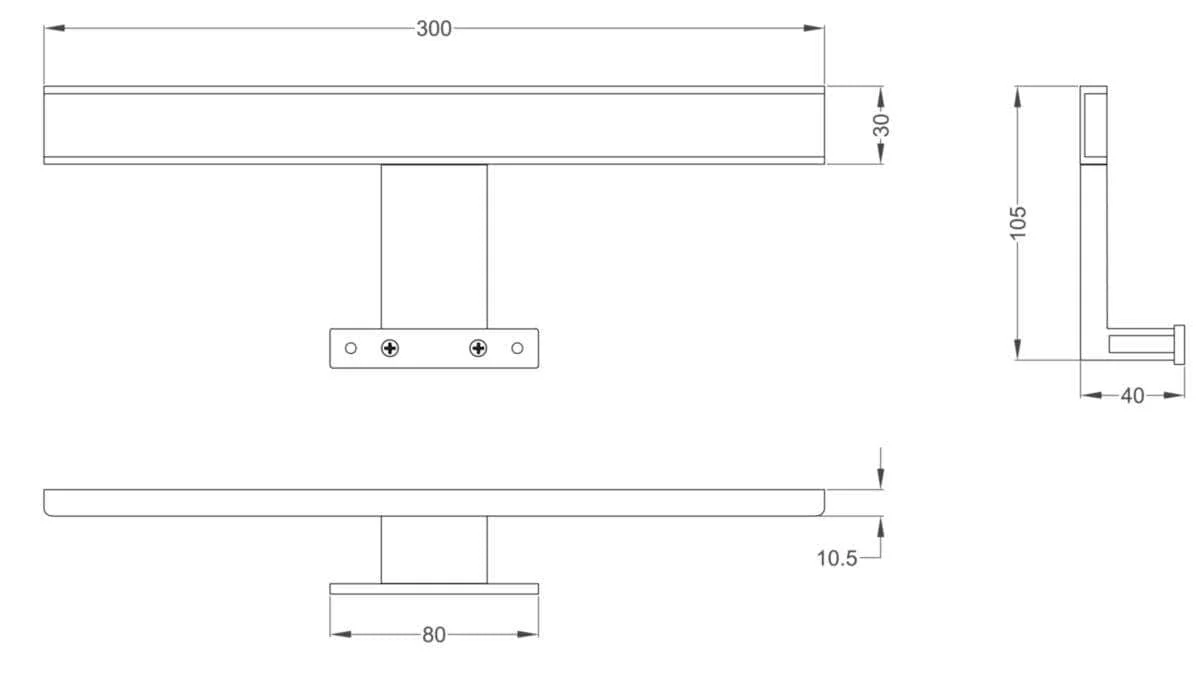 Spot LED Alterna Réglette métal 30 cm chromé ALTERNA - Image 2