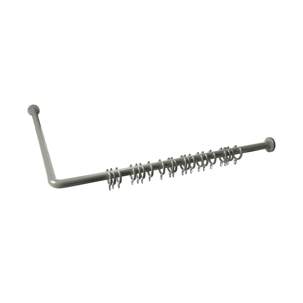 Tringle À Rideaux En Nylon 34mm A=1800x800mm Avec 26 Anneaux De Rideaux  Avec Borung M6 Dans Bbogen Pour Abh Age 23916 34 Vst W