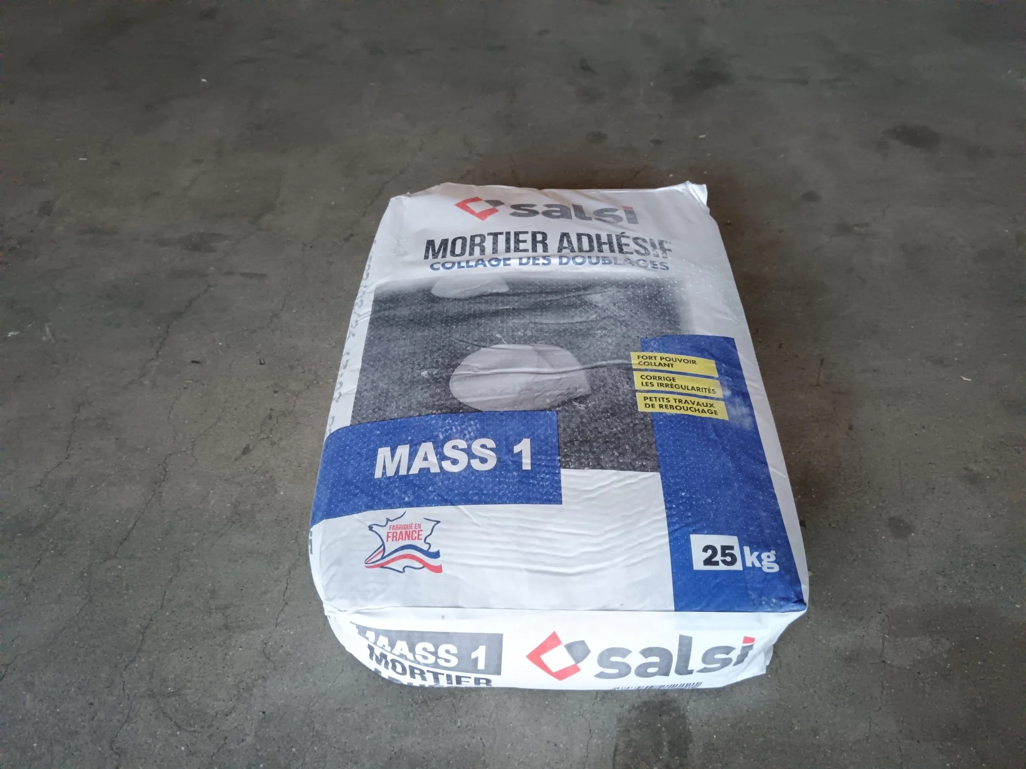 Mortier adhésif pour doublage Mass 1 - sac de 25 kg - Salsi - Image 2