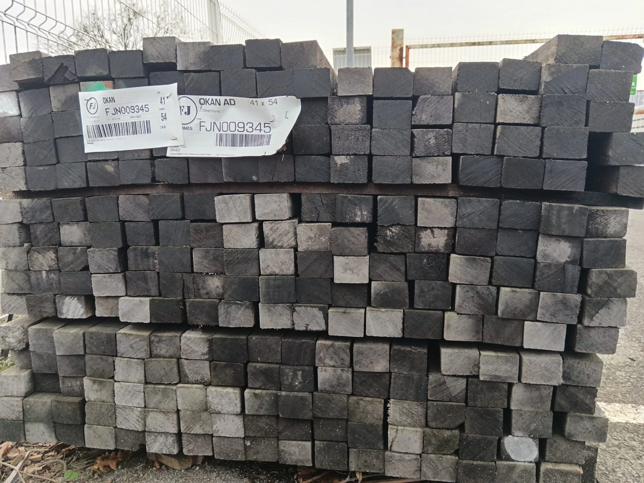 Lambourde bois exo Okan classe 4 - 41x54 - L=2,05m - Image 2
