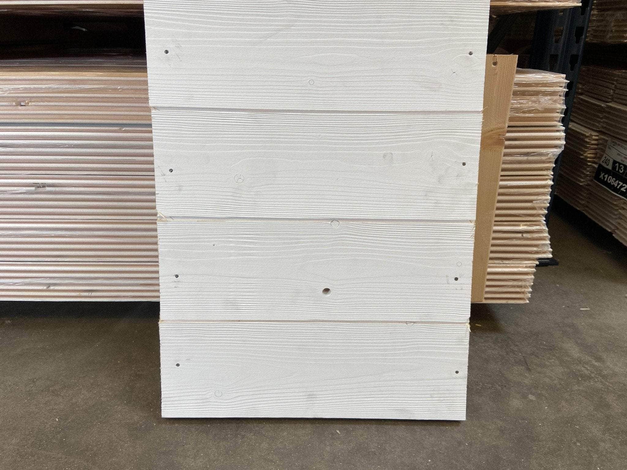 Lambris peint en blanc bois brut - 13x135 - L=2,53m - Image 4