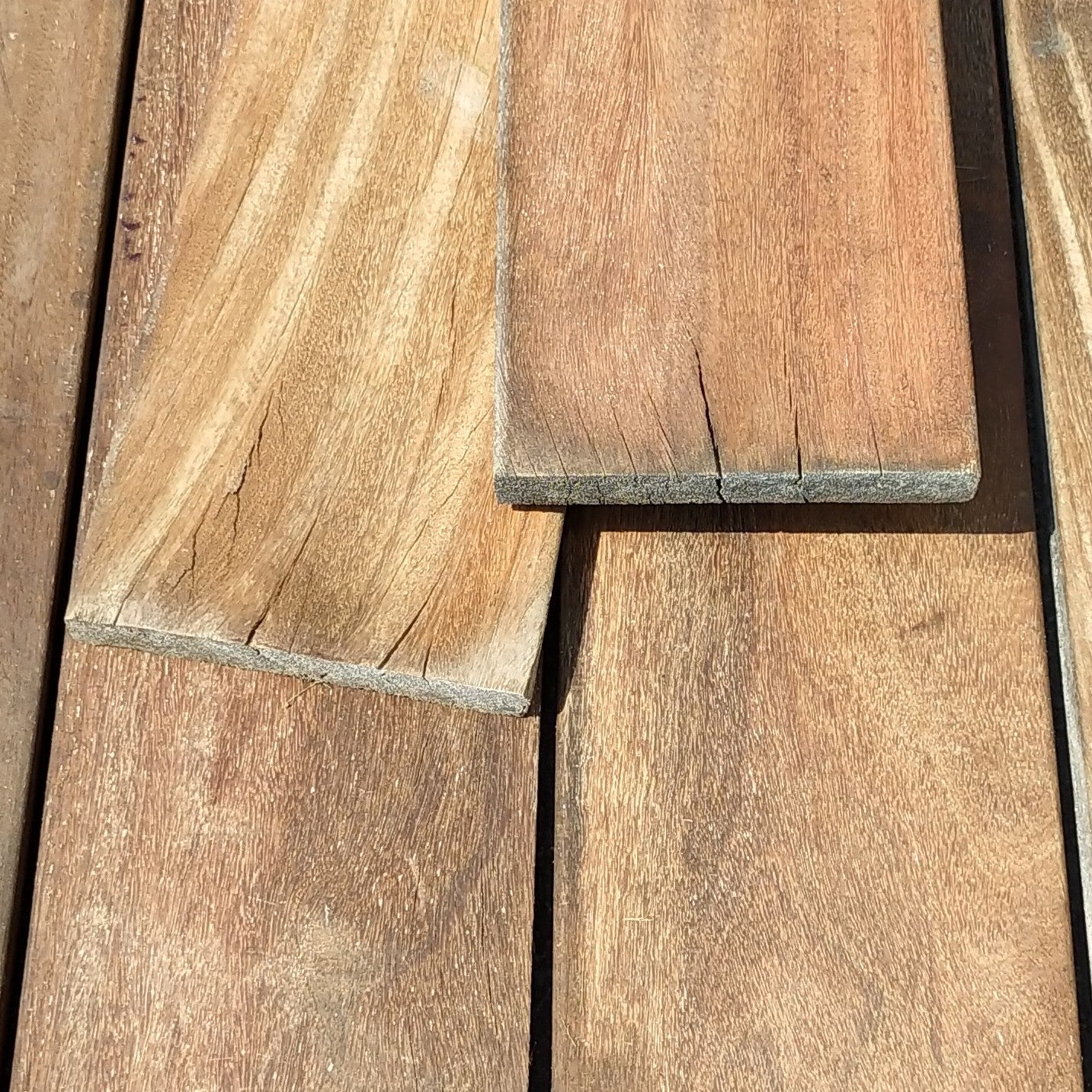 Lame de terrasse bois exo cumaru classe 4 - 21x145 - L=2,15m