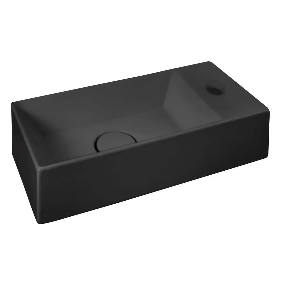 Lave-mains noir mat 45x20cm Xenz-bado Rosa - Réf. AL8111-ZWM