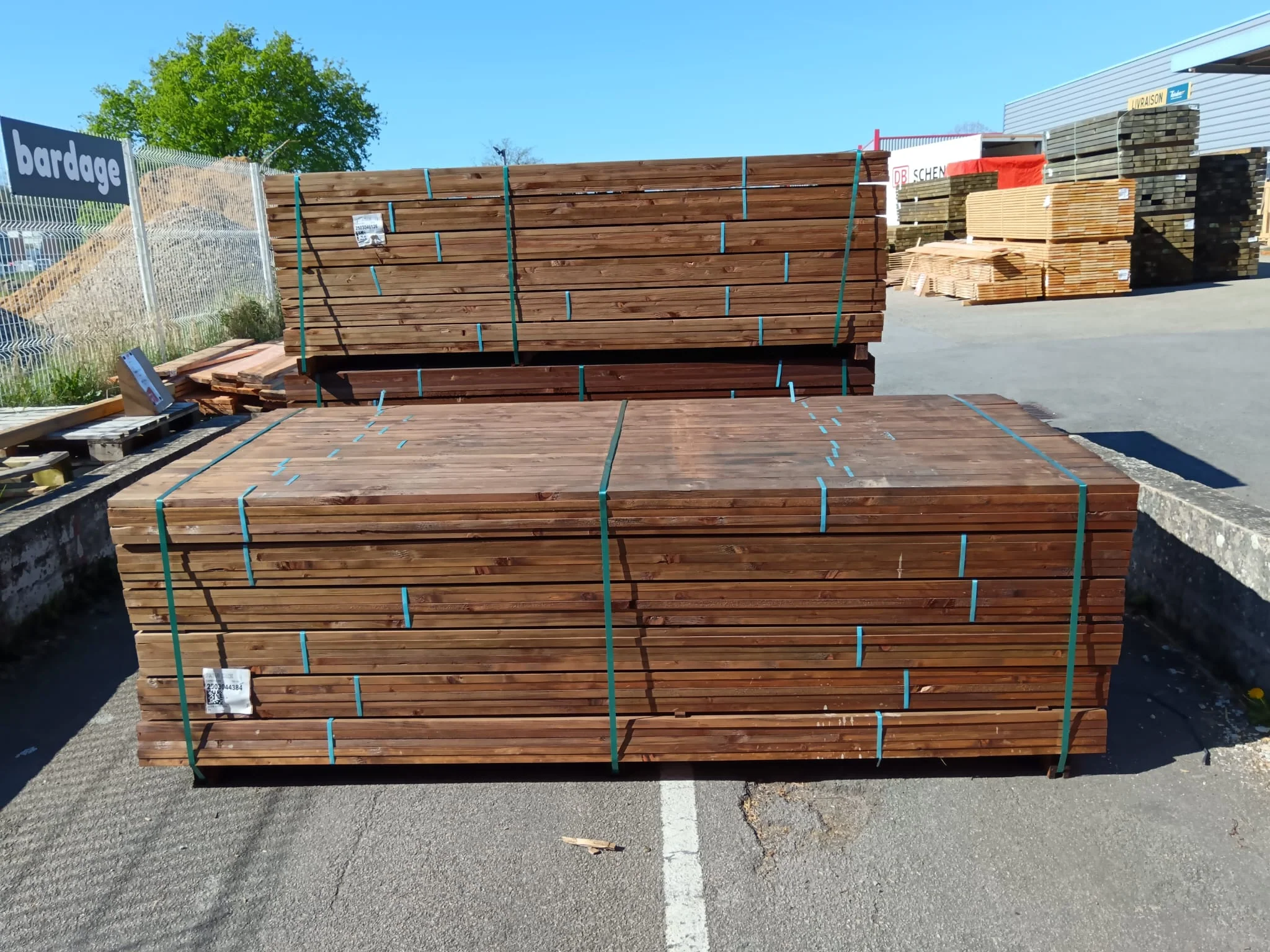 Liteau résineux imprégné marron classe 3 - 22x45 - L=3,5m - Image 4