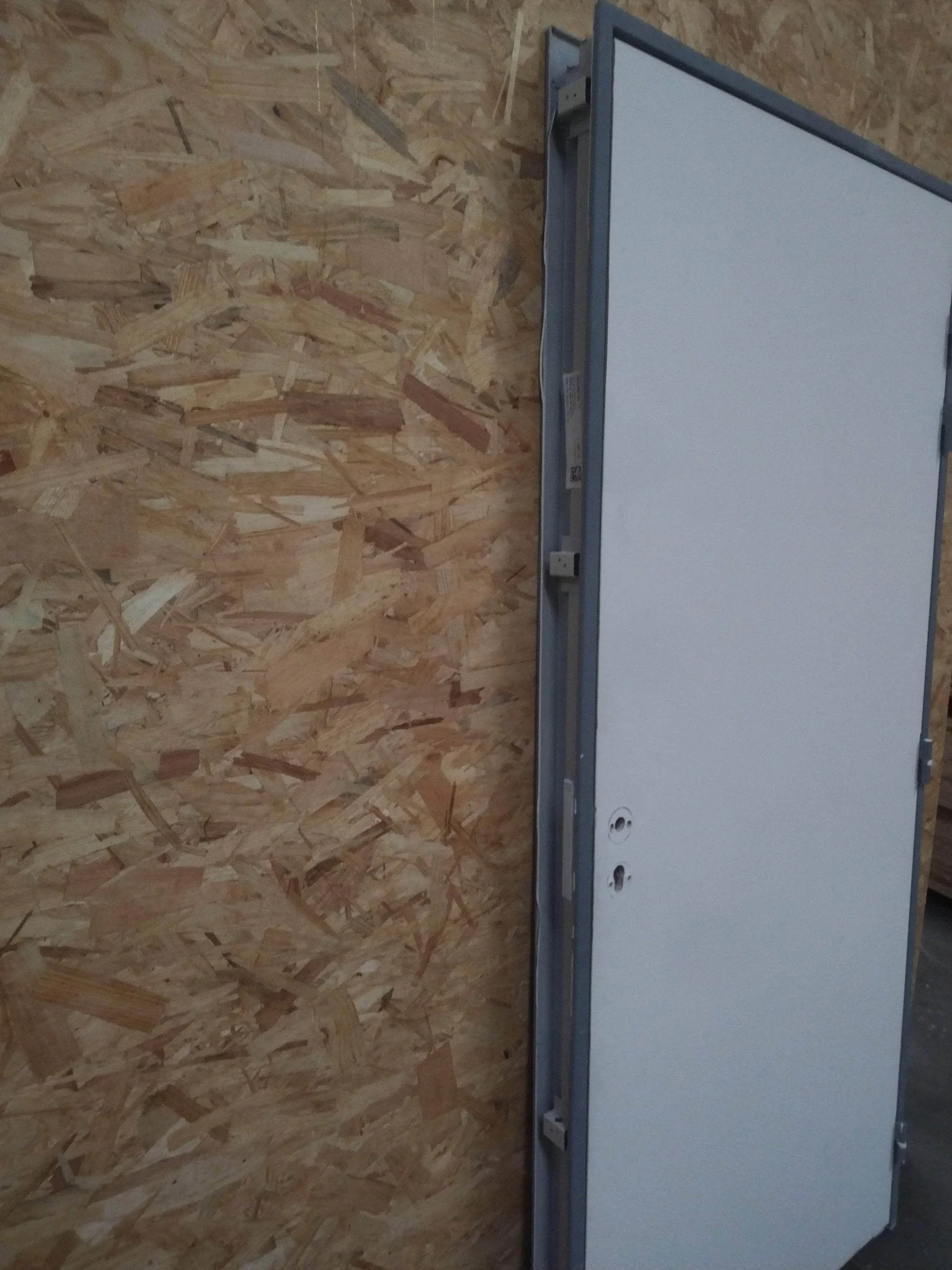 Bloc-porte âme pleine blanc - 2085 x 985 x 120 mm poussant gauche - Polyfeu - Image 3