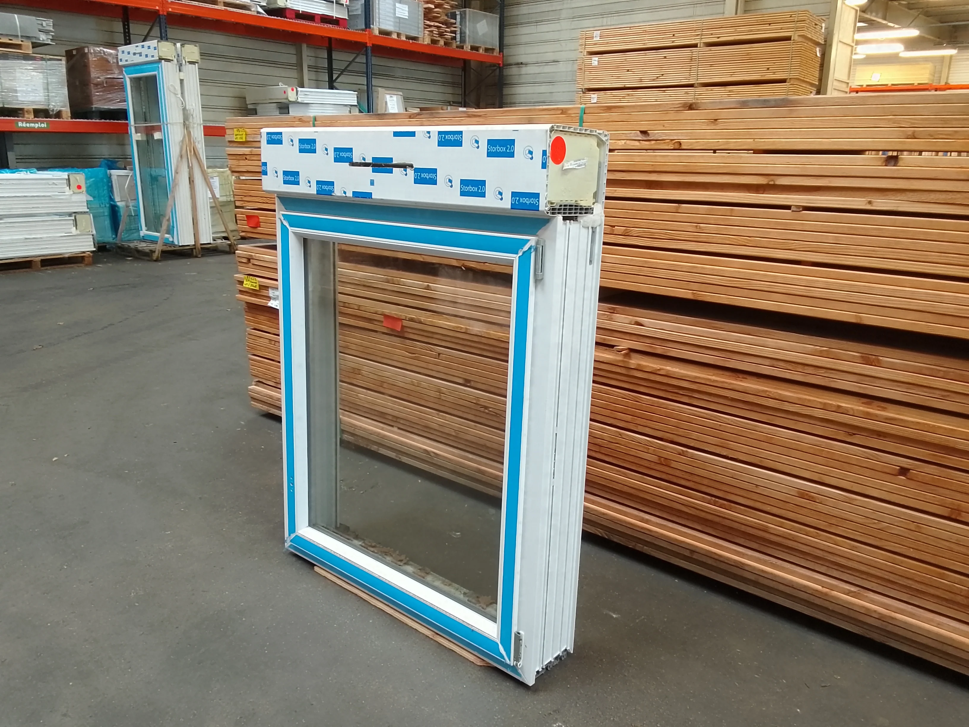 Fenêtre PVC blanc 9016 satine classe 1 - 1150 x 1000 mm - Bouvet Thermience droite VRI - Image 3