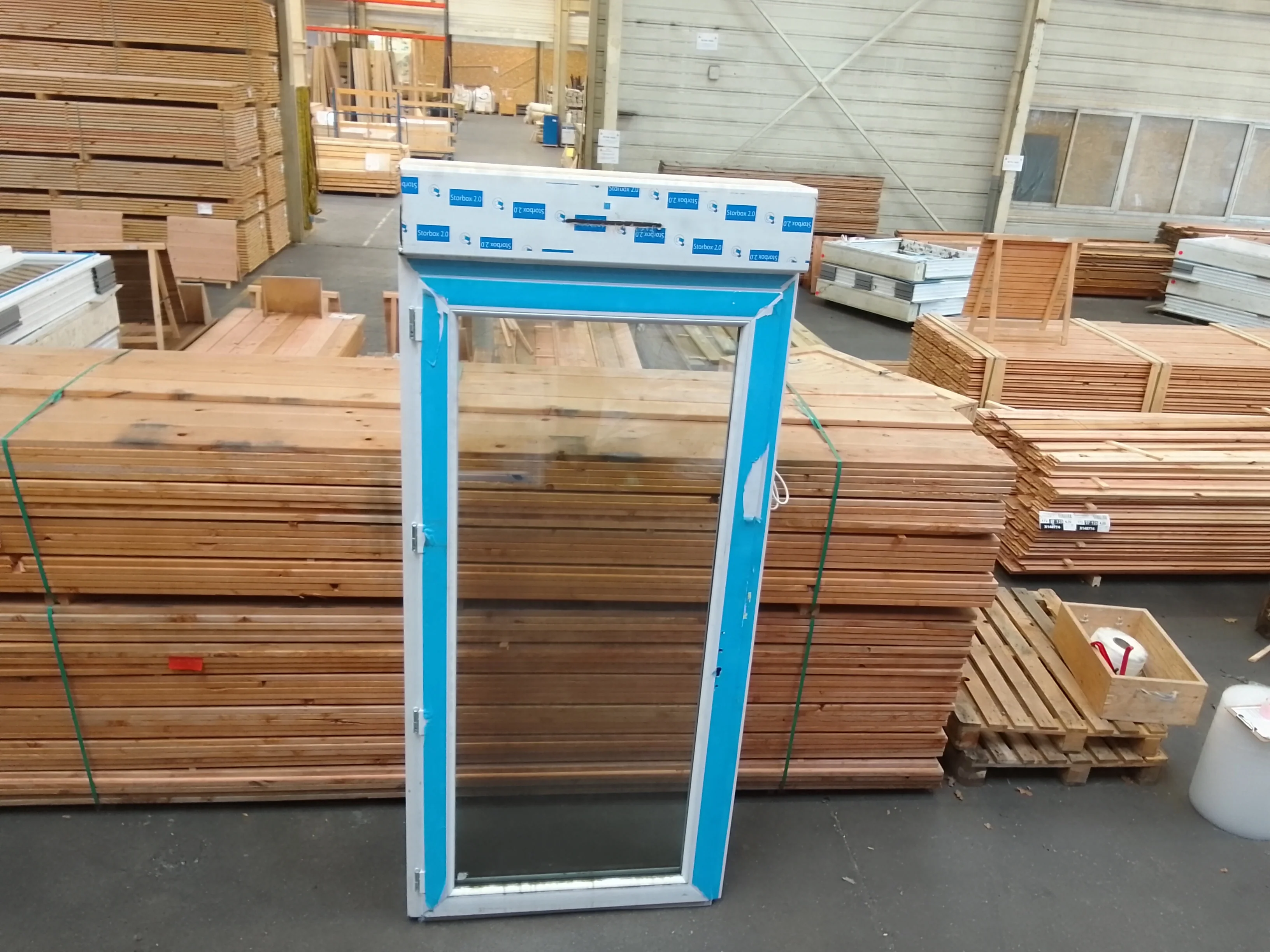 Porte-fenêtre PVC blanc 9016 satine classe 1 - 2150 x 1000 mm - Bouvet Thermience gauche VRI - Image 3