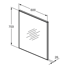Miroir 600x700 Mm Avec Encadrement T3355Bh Ideal Standard Mirror&Light