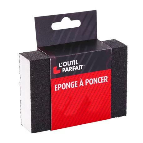 Éponge À Poncer Double Face - Taille : Moyen/Gros - Corindon Sur Mousse Flexible - Dimensions : 10,5x7cm - Épaisseur 3cm