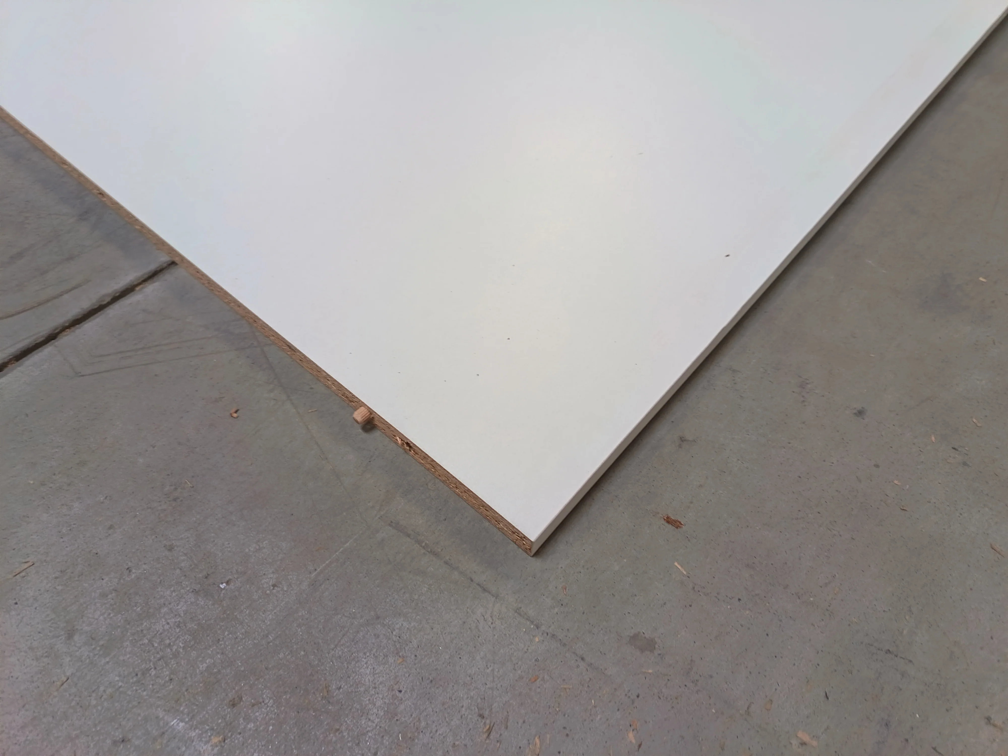 Tablette aggloméré blanc - 1050 x 780 x 20 mm - Image 4
