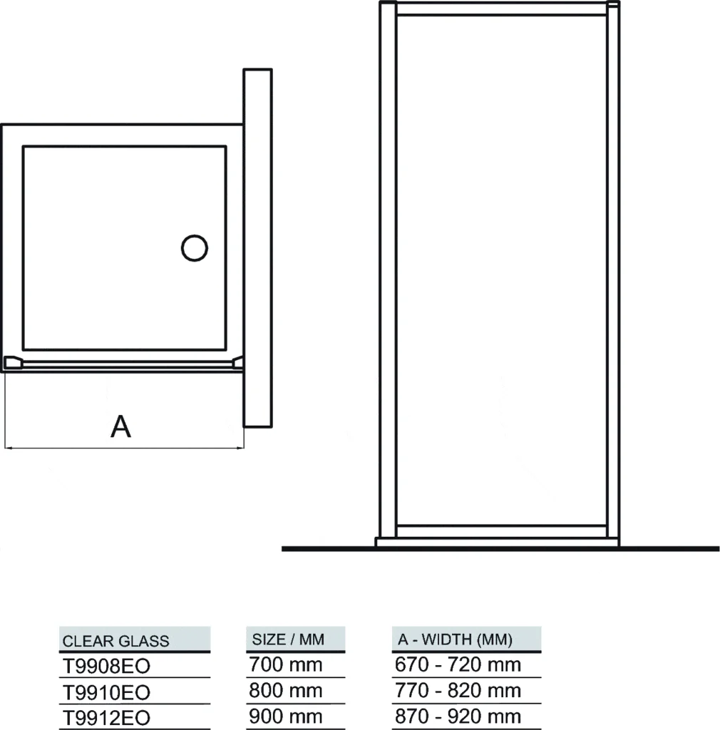Paroi fixe latéral 800 mm verre transparent IDEAL STANDARD - Image 2