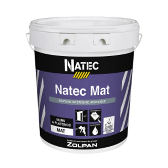 Peinture Zolpan Acrylique Mat blanc 15L