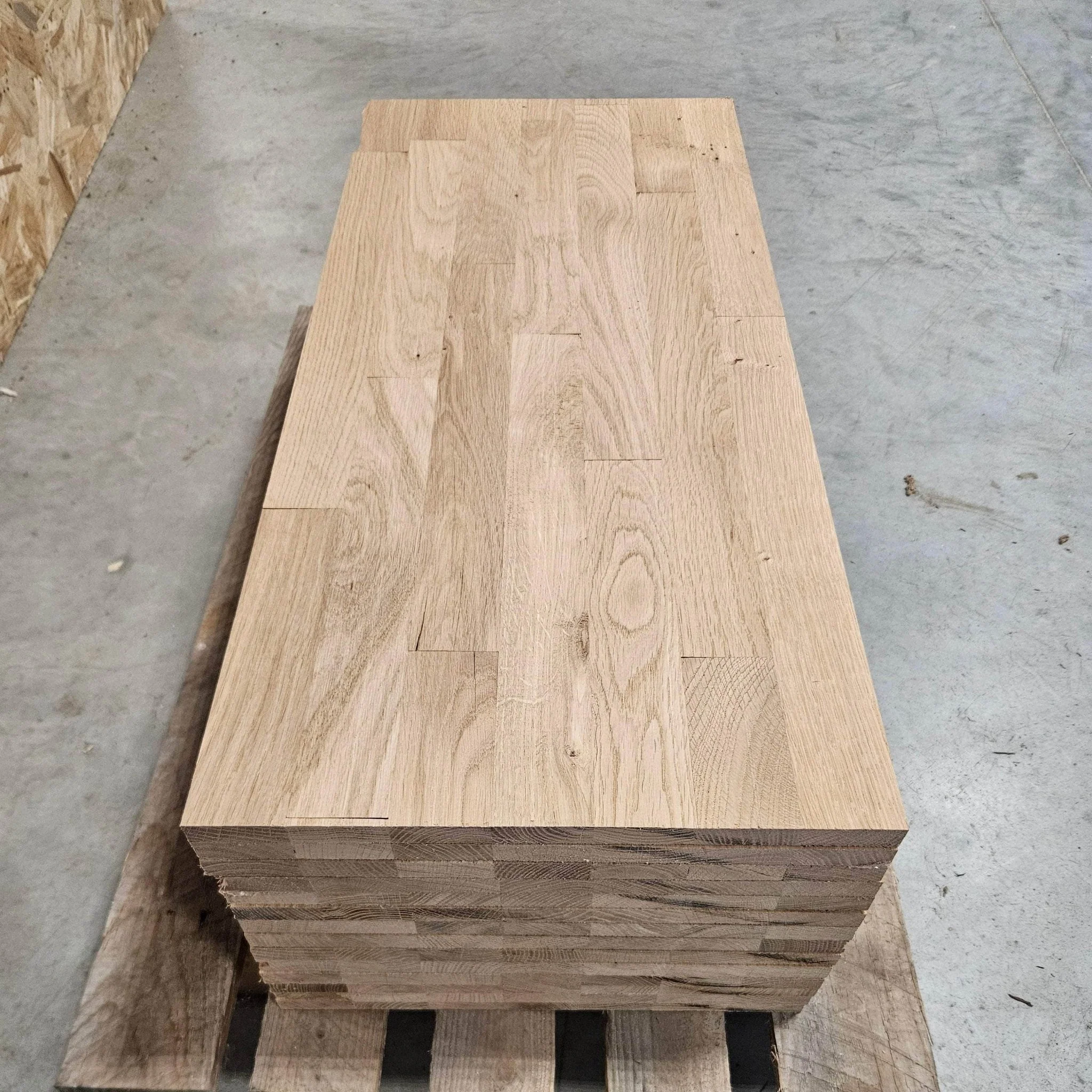 Planche - Lamellé collé - Poncée 2 faces - chêne - 753 x 328 x 15 mm