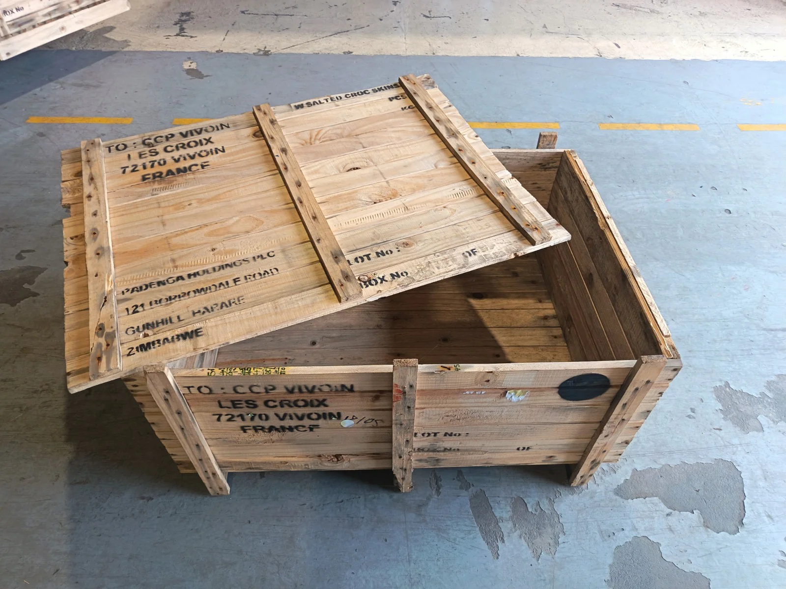 Caisse de transport  bois massif - 1100 x 810 x 425 mm - Image 3