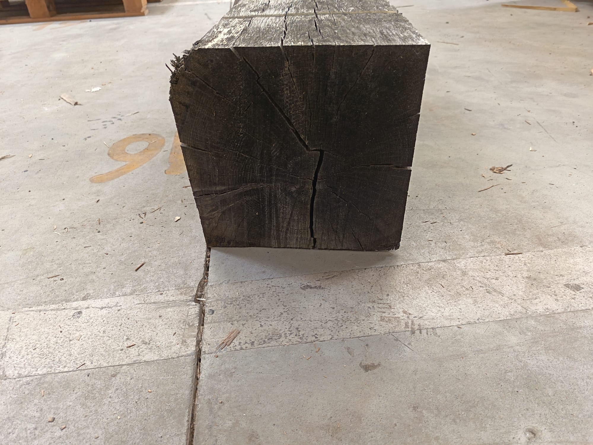 Poteau chêne - 250x250 - L=1,5m - Image 2