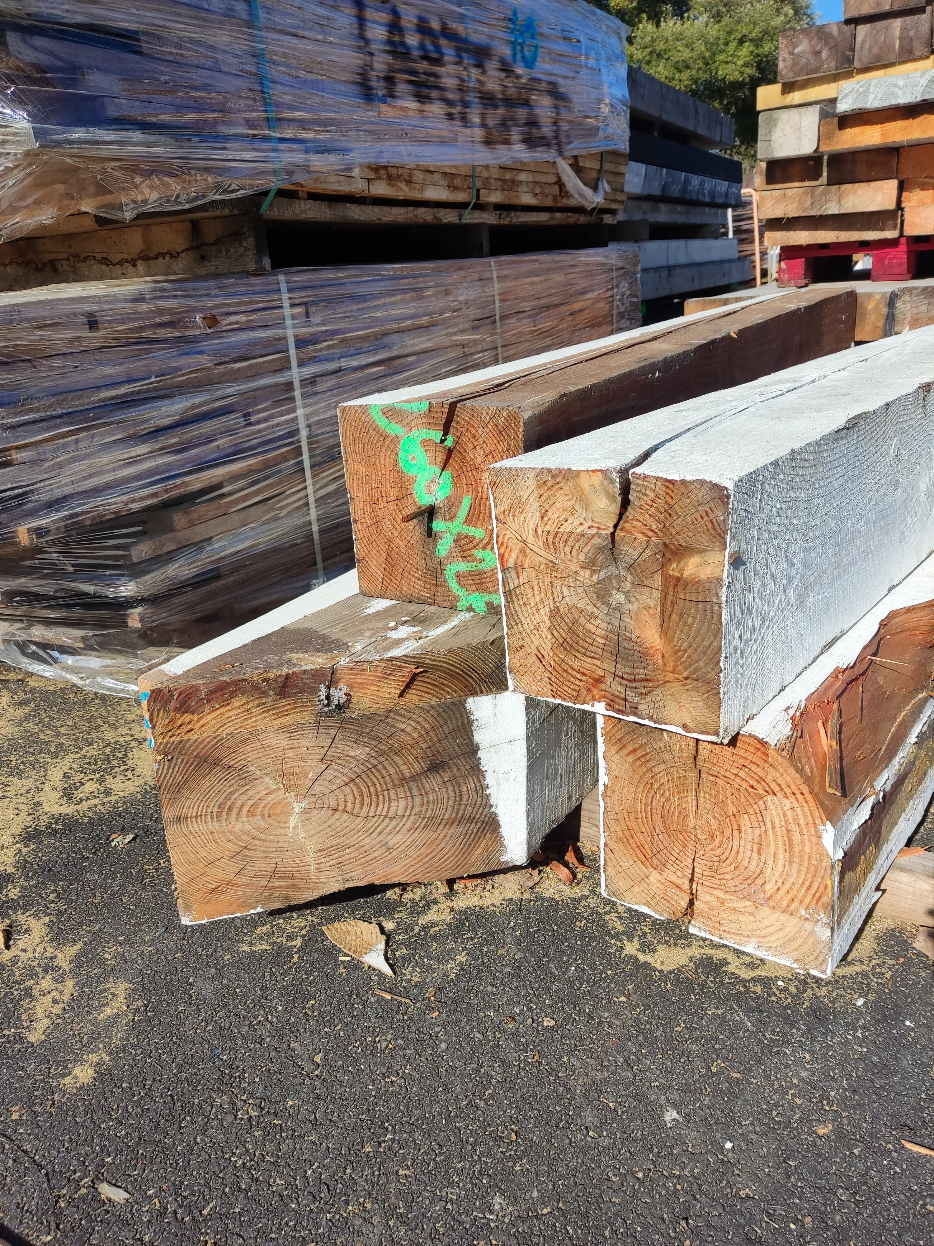 Poteau douglas bois massif - 300x300 - L=2.2m (déconstruction) - Image 2
