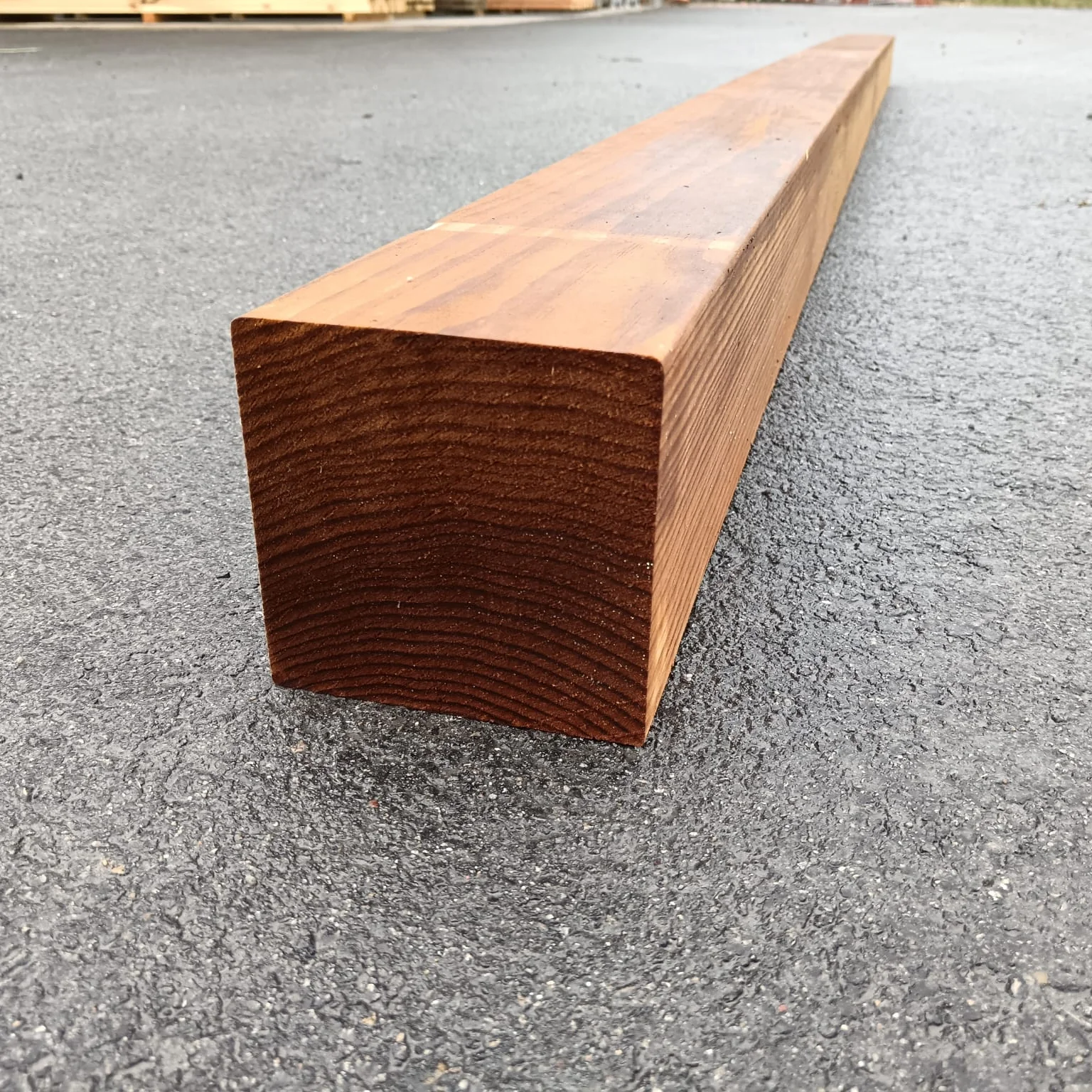 Poteau pin marron classe 4 - 120x120 - L=3m