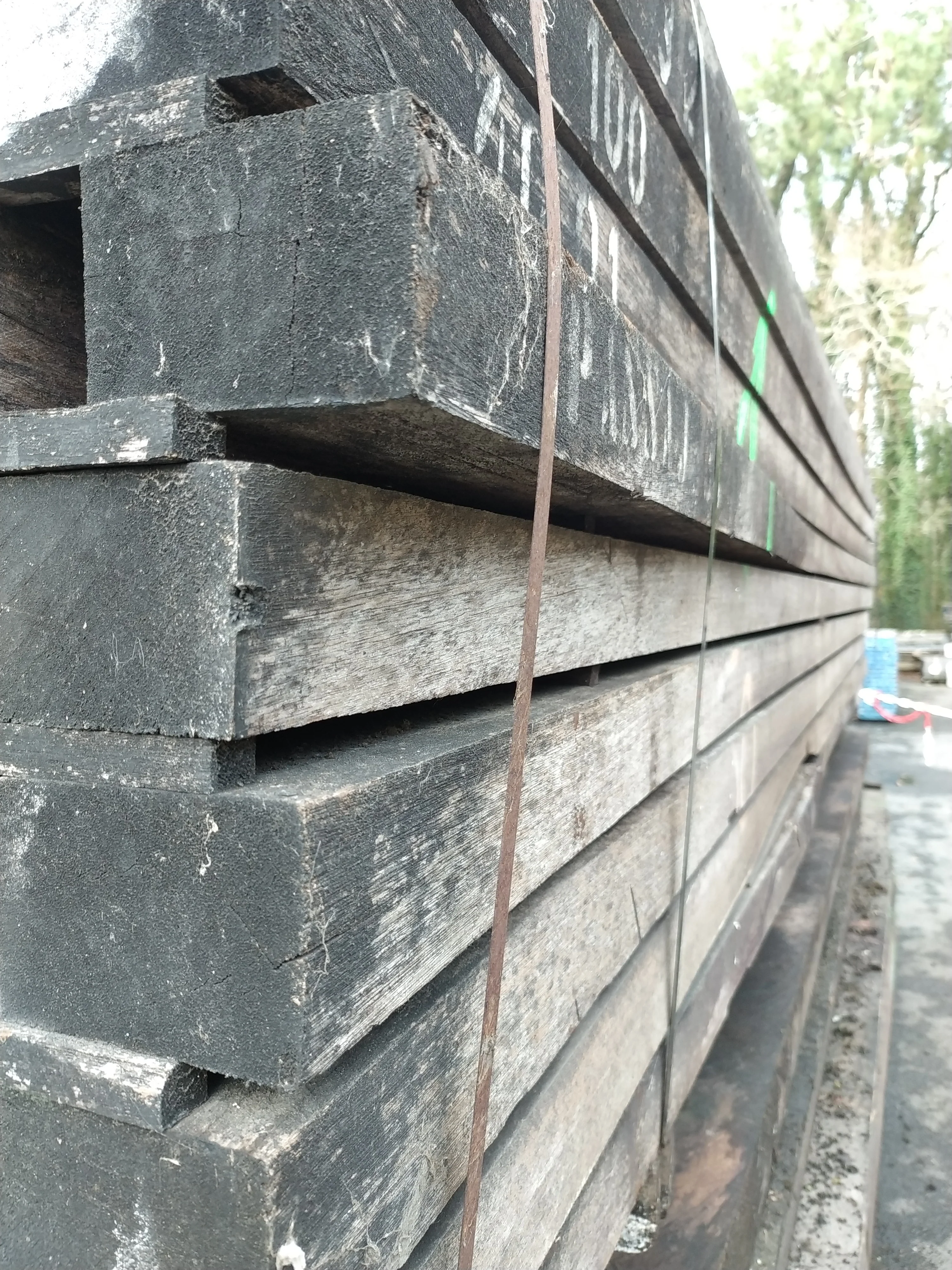 Poutre iroko classe 3 - 75x105 - L=2,15m - Image 4