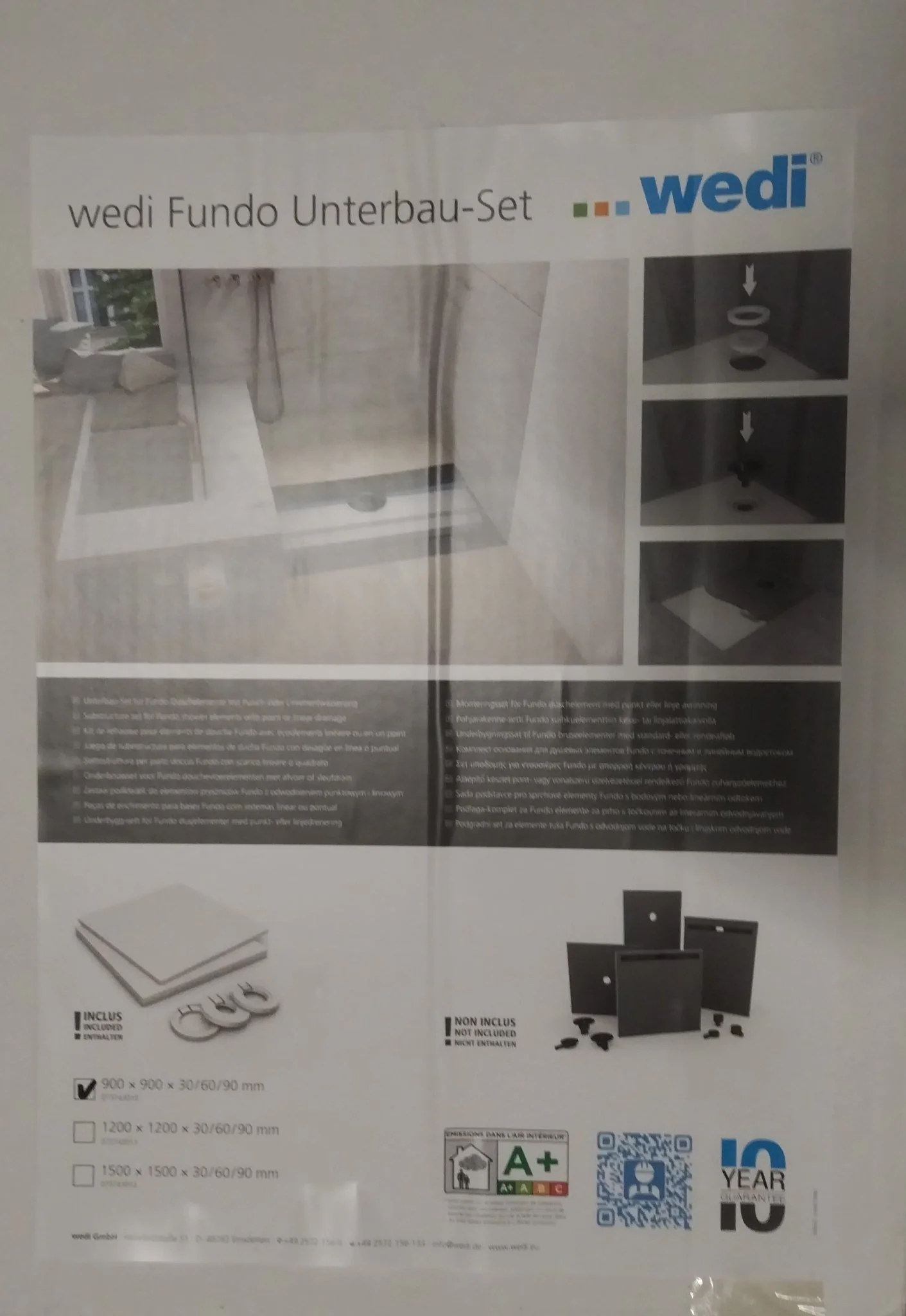 Kit de rehausse pour receveur Fundo - 900x900x90 mm - Image 3