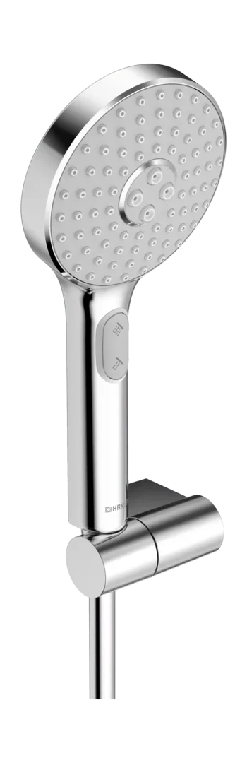 Pomme de douche flexible + fixation HANSA ACTIVEJET 120mm chrome - Réf. 84380133