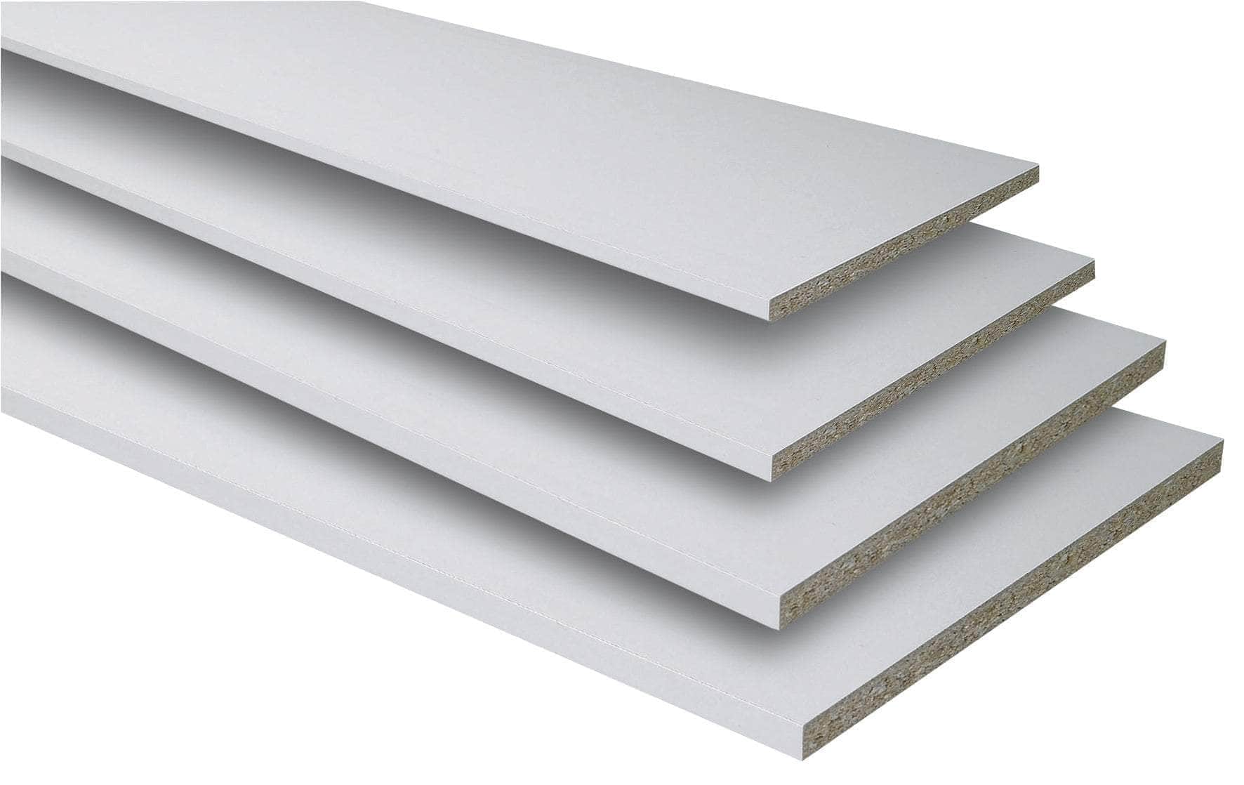 Tablette Bois Aggloméré Mélaminé Blanc - 2500 x 600 x 18 mm