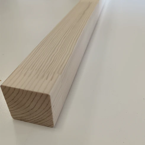 Tasseau décoratif pin bois massif abouté - 40 x 40 - L=2.4m vernis ton bouleau
