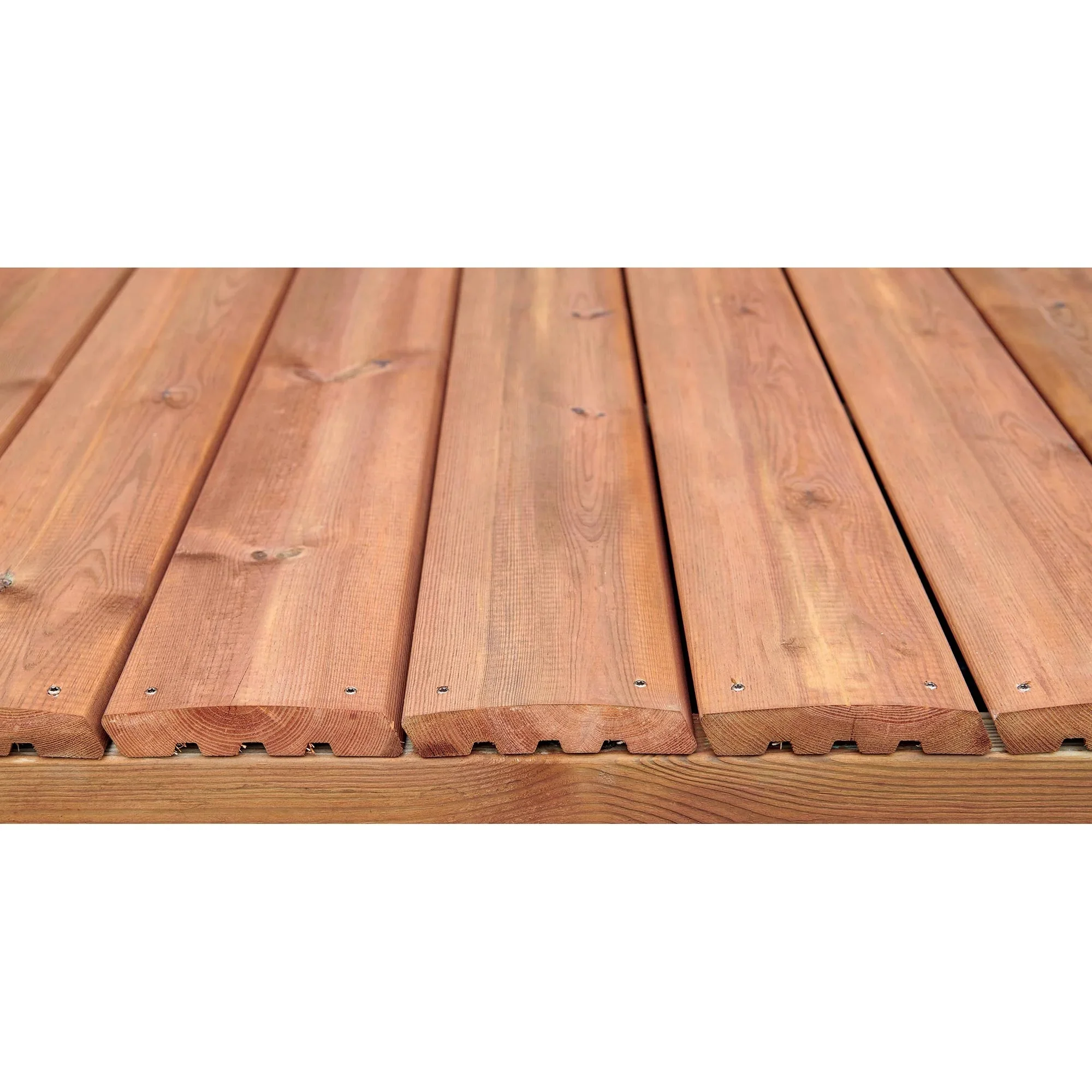 Lame de terrasse pin marron classe 4 - 28x145 - L=3m (profil Santorin) - Image 10