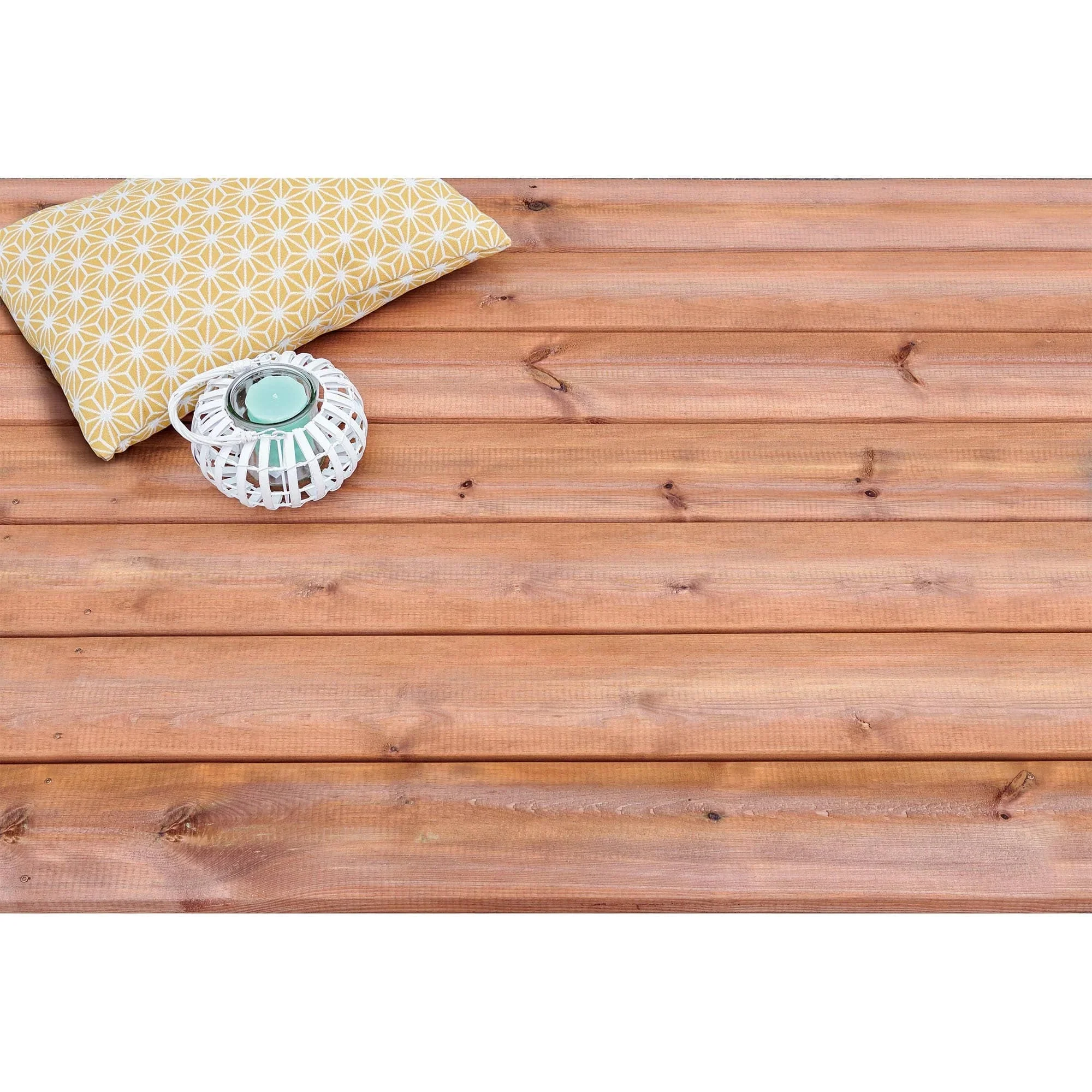 Lame de terrasse pin marron classe 4 - 28x145 - L=3m (profil Santorin) - Image 6