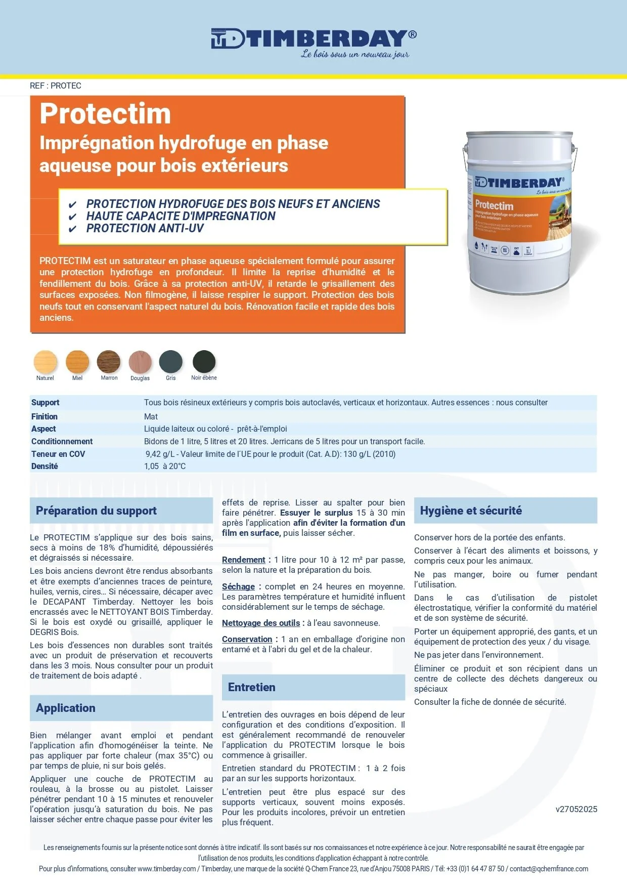 Saturateur Protectim Marron Boite 5 Litres Timberday - Image 2
