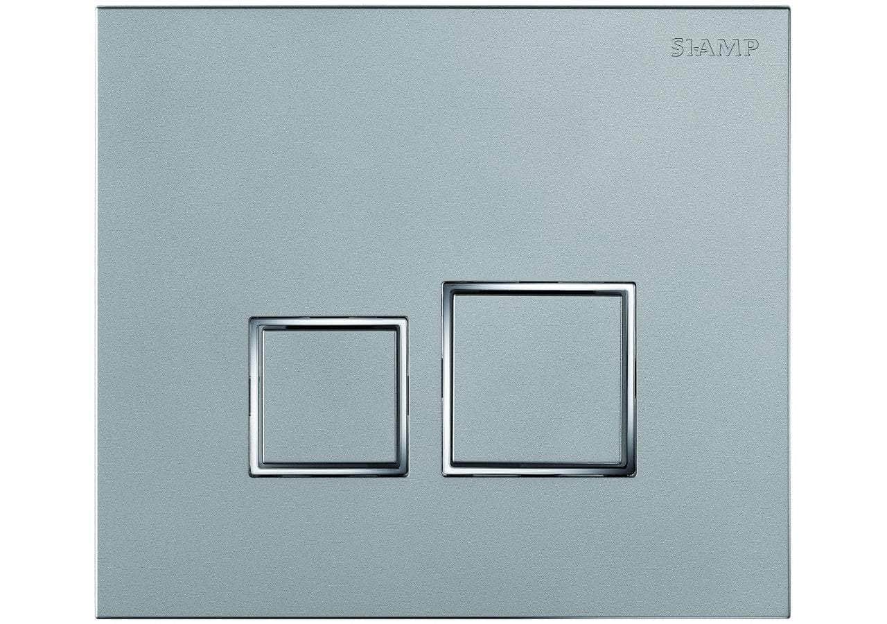 Plaque De Commande Double Volume Square - Ingénio - Inox/Inserts Brillants - 31204260 - Siamp